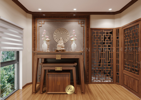 Bàn thờ gỗ óc chó BT-03